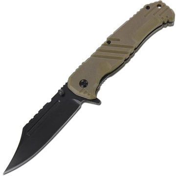 Armory Replicas Ambidextrous Pocket Knife - Durable Stainless Steel Blade, G-10 Handle, California C...