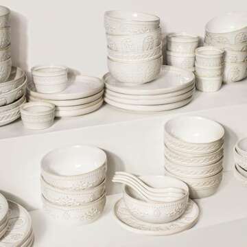 Artena Large 50oz Pasta Bowls Set - Microwave & Dishwasher Safe