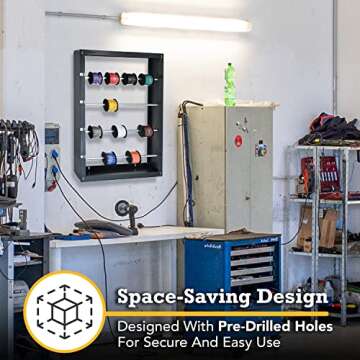 AdirPro Wire Spool Rack - Superior Strength Wire/Cable Dispenser - Conduit Display & Storage for Ele...