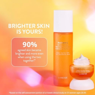 LANEIGE Radian-C Cream: Vitamin C & E, Visibly Brighten, Dark Spots, Dullness, Dermatologist-Tested, Hypoallergenic