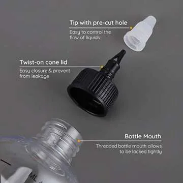 Segbeauty Hair Dye Bottles - Measured & Refillable Applicator