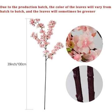 MINYULUA 3pc Cherry Blossom Branches for Home Decor