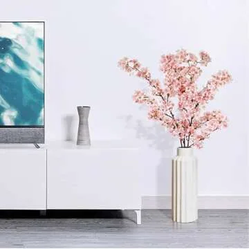 MINYULUA 3pc Cherry Blossom Branches for Home Decor