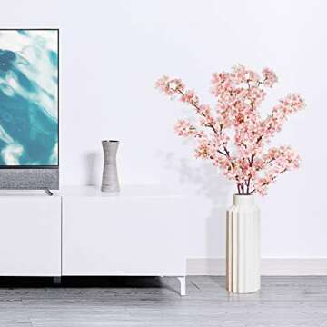 MINYULUA 3pc Cherry Blossom Branches for Home Decor