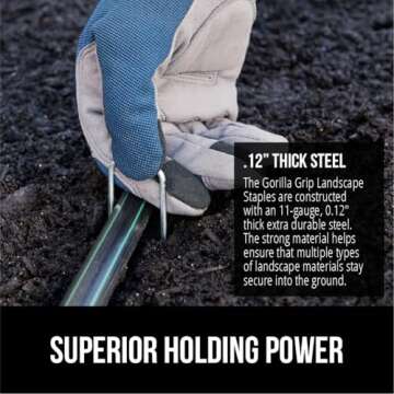 Gorilla Grip 50 Pack Galvanized Landscape Staples