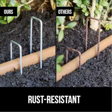 Gorilla Grip 50 Pack Galvanized Landscape Staples