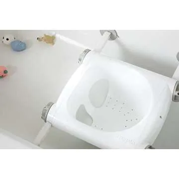 Regalo Baby Basics™ Bath Seat, Award Winning Brand, Provides Support and Balance for Sit-Up Bathing, Includes Strong and Secure Suction Cup System, Drain Holes for Easy Clean Up, 0560 DS, White