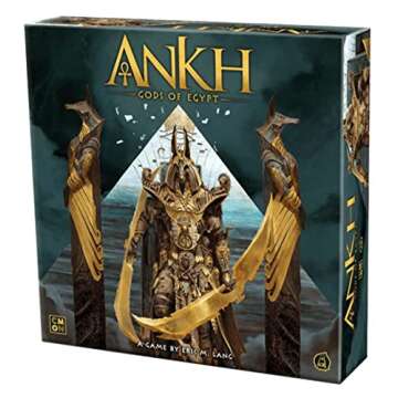 Ankh Gods of Egypt Board Game - Engage in Divine Rivalry, Mythical Strategy, and Monumental Dominati...
