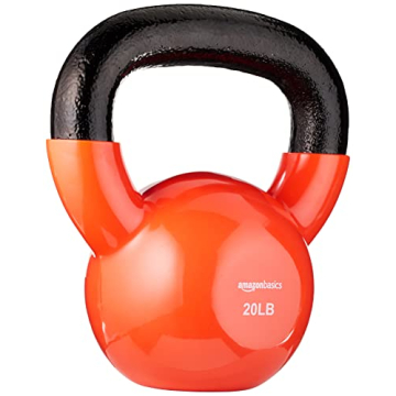 Amazon Basics 20 lb Vinyl Kettlebell for All Fitness Levels