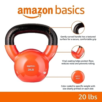 Amazon Basics 20 lb Vinyl Kettlebell for All Fitness Levels