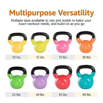 Amazon Basics 20 lb Vinyl Kettlebell for All Fitness Levels