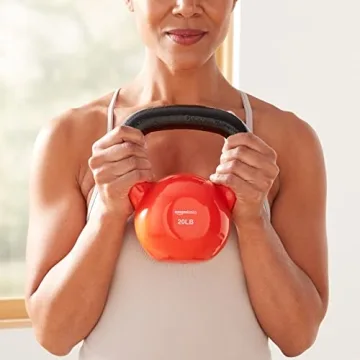 Amazon Basics 20 lb Vinyl Kettlebell for All Fitness Levels