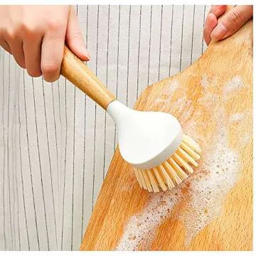 Huibot Bamboo Cast Iron Brush for Eco-Friendly Cleanings