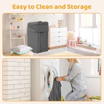 CoziBB 10pcs Modular Kids Play Couch, Convertible Kids Foam Couch for Toddlers & Children with Climbing Slope, Floor Sectional Sofa for Playroom Bedroom Nursery