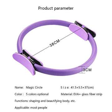 SIKOYA Pilates Ring, Magic Circle Fitness Ring, Perfect for Pilates, Toning Inner Thighs, Body Sculp...