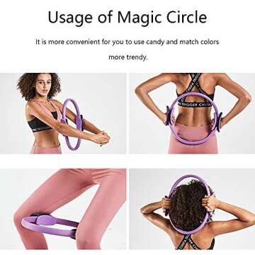 SIKOYA Pilates Ring, Magic Circle Fitness Ring, Perfect for Pilates, Toning Inner Thighs, Body Sculpting, Yoga, and Resistance Training