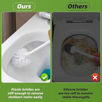 SUBEKYU Toilet Brush Set for Deep Bathroom Cleaning