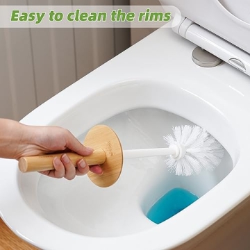 SUBEKYU Toilet Brush Set for Deep Bathroom Cleaning