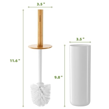SUBEKYU Toilet Brush Set for Deep Bathroom Cleaning