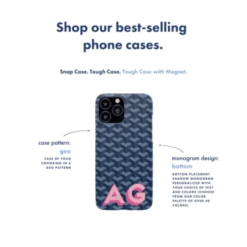 Preppy Jones Monogram Phone Case - Tough, Slim, Magnet Style