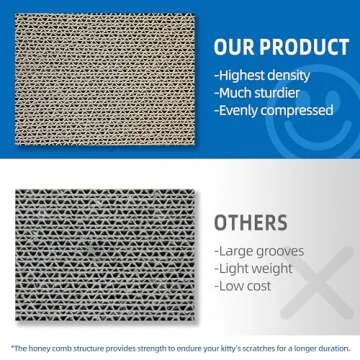 FluffyDream 2 in 1 Cat Scratcher Cardboard, Cat Scratching Board Furniture Protector, Cat Scratching Post, Cat Beds for Indoor Cats, Infinity Shape, X-Large