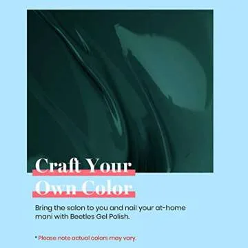 Beetles Green Gel Nail Polish, 15ML 0.51OZ Forest Green Color Soak Off UV Nail Lamp spring Gel Polish Nail Art Manicure Salon DIY Gel Nail Art Design Decoration at Home Valentine's Day Gift for Women