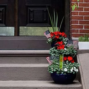 Slow Seep White Terracotta Vacation Plant Waterer 8 Pack Self Watering Stakes for Outdoor and Home Plants