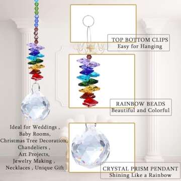JULMELON Colorful Crystal Suncatchers for Unique Home Decor