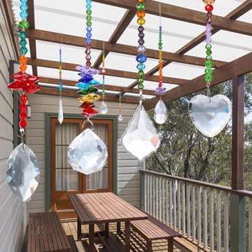 JULMELON Colorful Crystal Suncatchers for Unique Home Decor