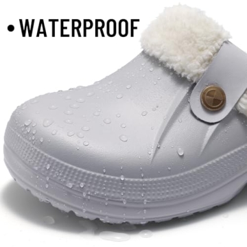 Fur Lined Waterproof Winter Clogs for Home & Outdoors