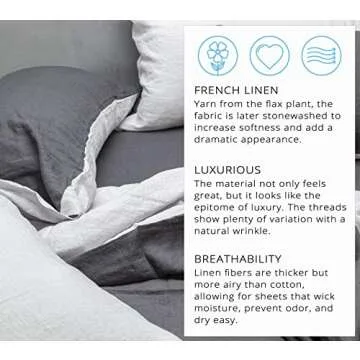 Wooflinen Luxurious 100% Stone Washed Linen Bedding