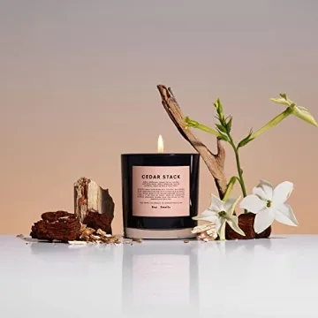 Boy Smells Cedar Stack Scented Candle for Men and Women, Coconut, Beeswax, & Soy Candle Blend, Aromatherapy Candles for Home, 8.5 oz Jar, 50 Hour Burn