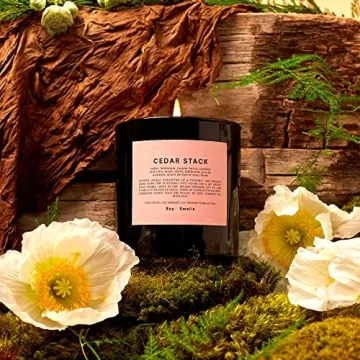 Boy Smells Cedar Stack Scented Candle for Men and Women, Coconut, Beeswax, & Soy Candle Blend, Aromatherapy Candles for Home, 8.5 oz Jar, 50 Hour Burn