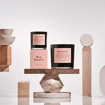 Boy Smells Cedar Stack Scented Candle for Men and Women, Coconut, Beeswax, & Soy Candle Blend, Aromatherapy Candles for Home, 8.5 oz Jar, 50 Hour Burn