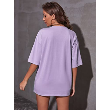 Trendy Oversized Letter Print Shirt for Women