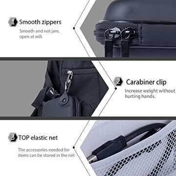 Hard Travel Case Replacement for WD My Passport Easystore 1TB 2TB 3TB 4TB USB 3.0 Portable External Hard Drive by co2CREA (Size 1)