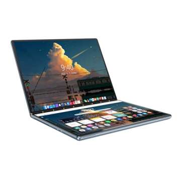 Ruchonin 2-in-1 13.5" 2.5K Dual Screen Touch Laptop Intel 12th Gen CPU Alder Lake-N N100 Windows 11 ...