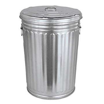 KCHEX 20-Gallon Galvanized Steel Trash Can with Lid