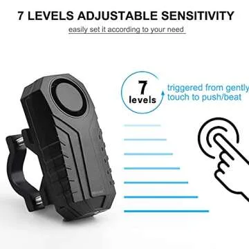 WSDCAM Anti-Theft Bike Alarm with Mount, 113dB Burglar Vibration Motorcycle Bicycle Alarm Security System Waterproof Cycle Bike Alarm with Remote