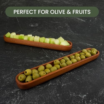Elegant Mahogany Olive Tray Set | Handcrafted & Eco-Friendly