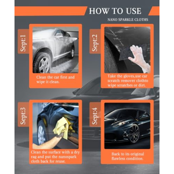 Car Scratch Remover Nano Sparkle Cloth - 4PCS