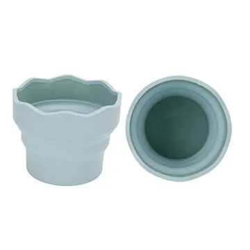 Jwthee 2PCS Collapsible Paint Brush Washer, Portable Silicone Washing Bucket Brush Holder Cleaner Oil Paint Brush Cleaner Painting Water Cup for Watercolor Acrylic Oil Painting