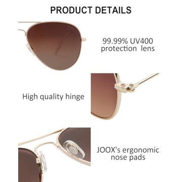 Stylish JOOX Polarized Aviator Sunglasses with UV400 Lens