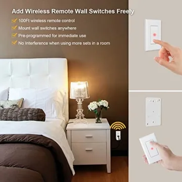SURAIELEC Wireless Wall Switch Remote Control Outlet Solution