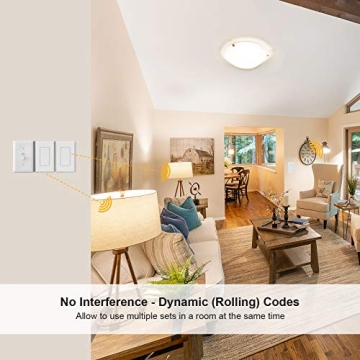 SURAIELEC Wireless Wall Switch Remote Control Outlet Solution