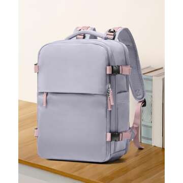coowoz Large Travel Backpack For Women,Carry On Backpack Flight Approved,Hiking Backpack Waterproof ...