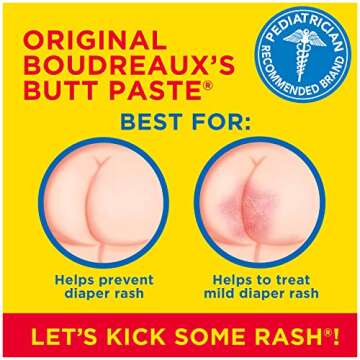 Boudreaux's Butt Paste Diaper Rash Ointment for Fast Relief