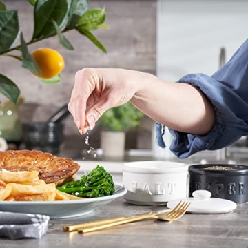 enkiware Stackable Salt & Pepper Bowls - Rustic Decor