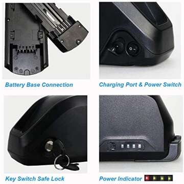 Unit Pack Power 48V 13Ah Battery for E-Bikes, 500W-1000W Compatibility