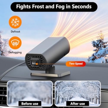 Portable Car Heater for Winter - 12V Powerful Defroster